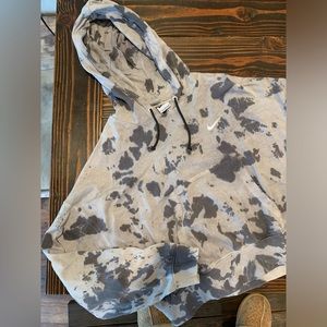 Cropped Tie Dye Nike Hoodie
